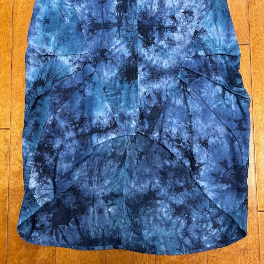 Womens Linen Midi Dress Size S Lagenlook Artsy Boho‎ Hippie Casual Summer Beach - Picture 8 of 10